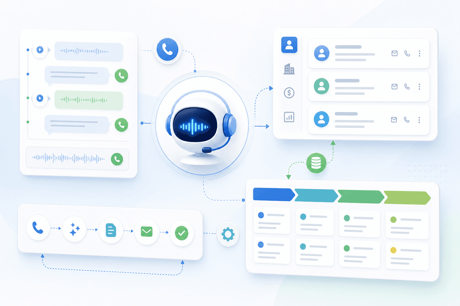 Voice + CRM for B2B SaaS workflow illustration